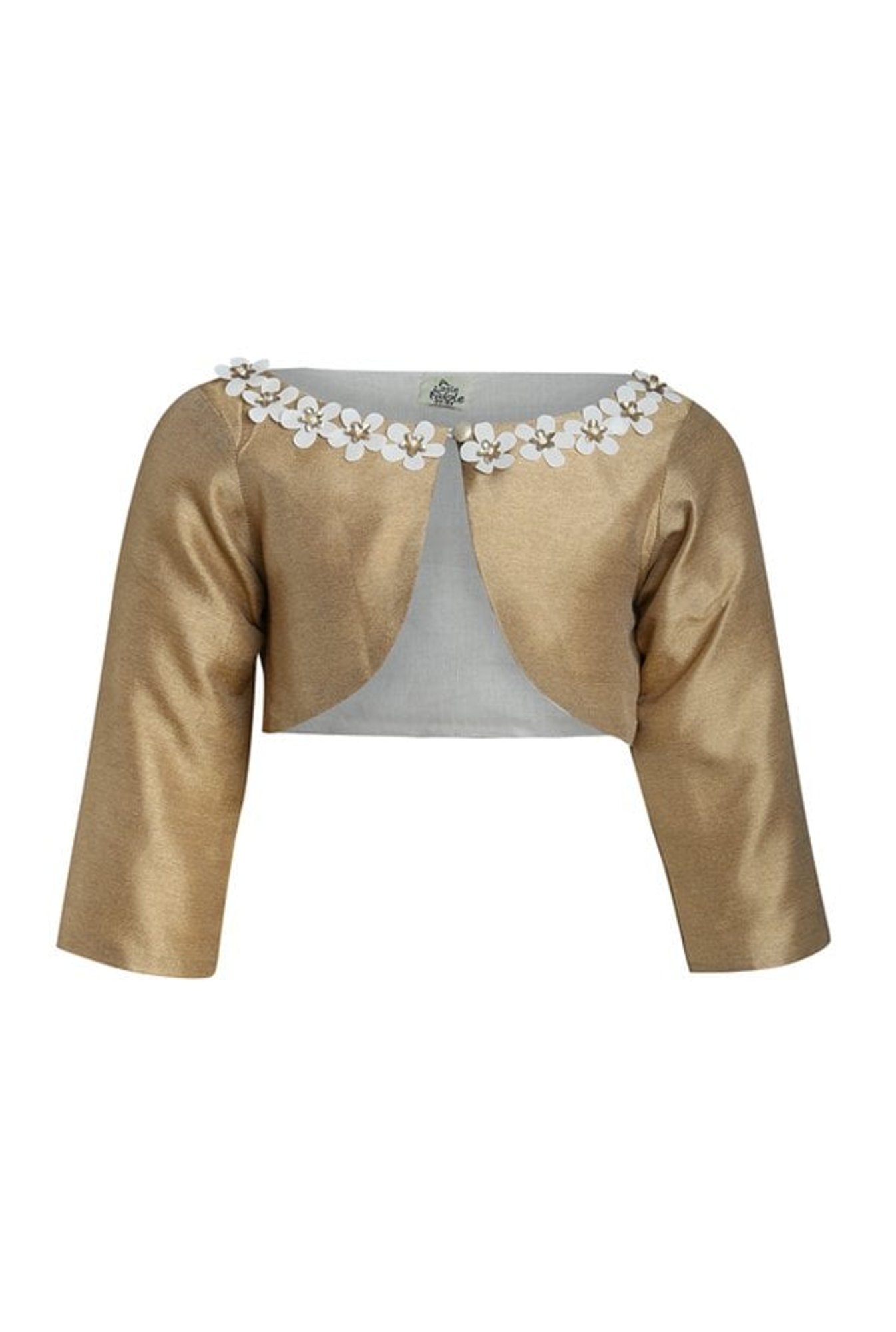 A Little Fable Kids Gold Embellished Shrug