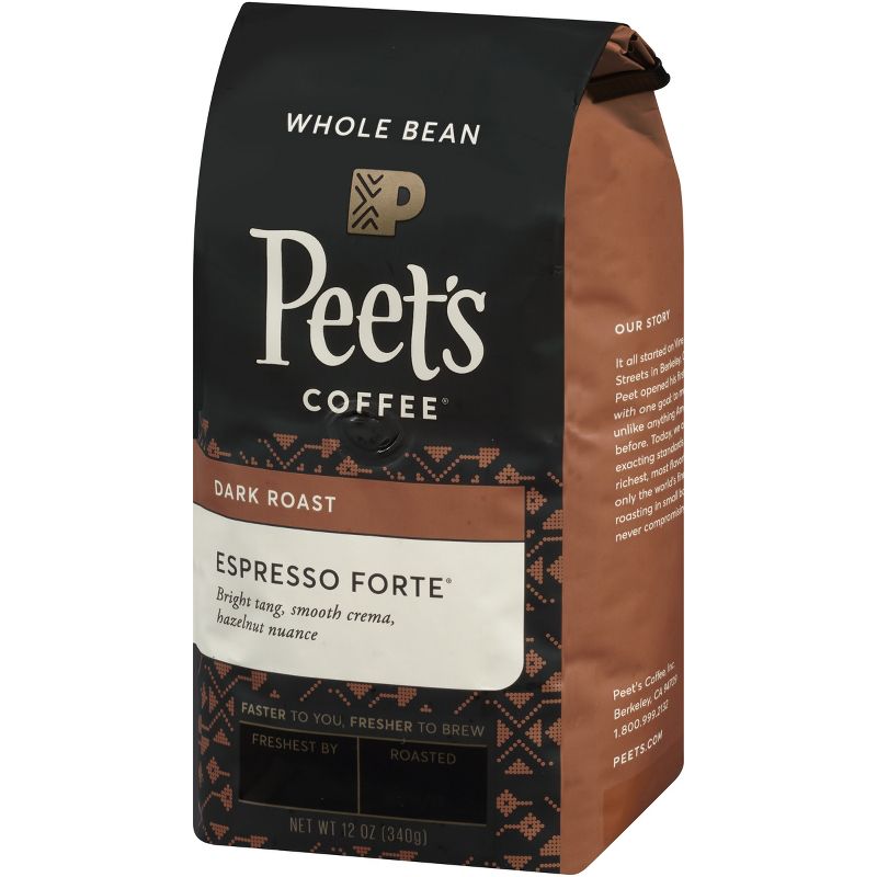 Peet's Espresso Forte Dark Roast Whole Bean Coffee - 12oz