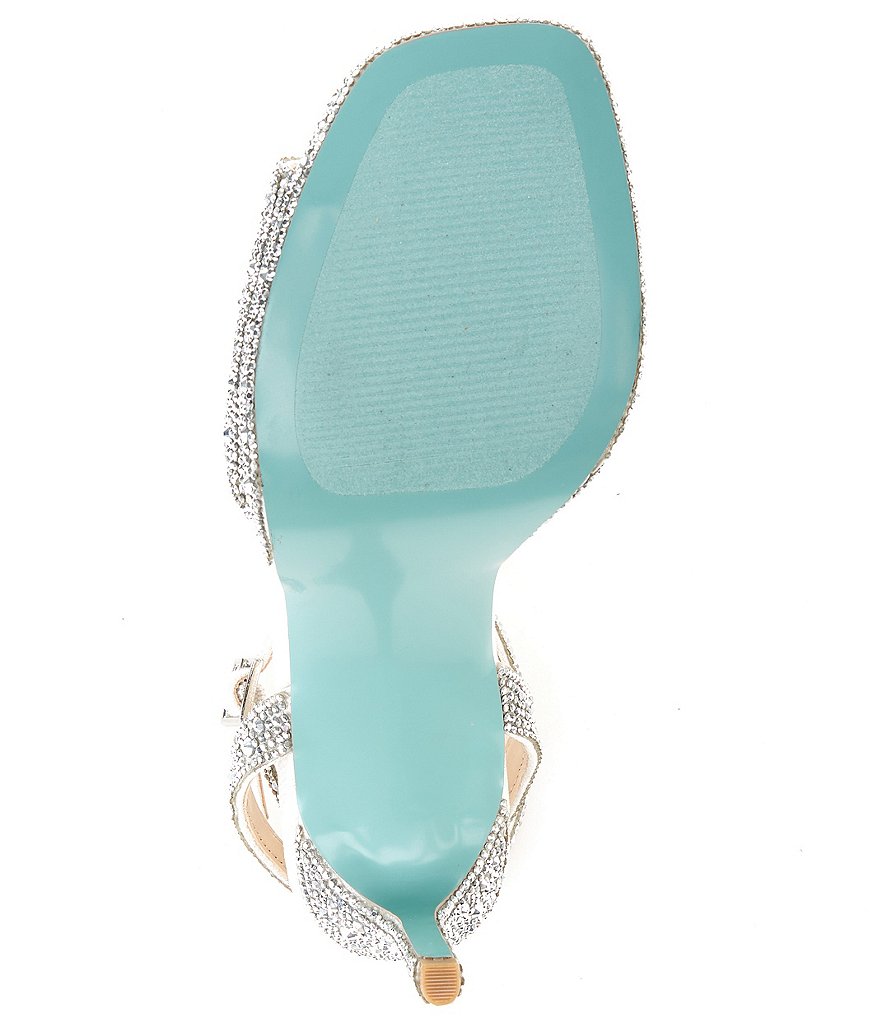 Blue by Betsey Johnson Suni Rhinestone Ankle Strap Dress Sandals