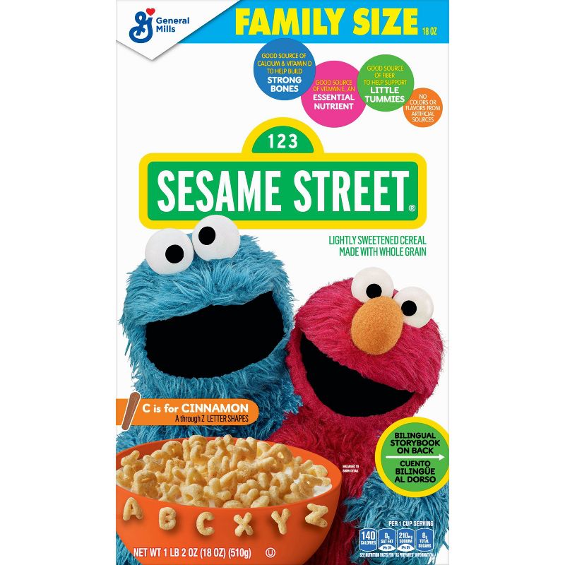 Sesame Street C is for Cinnamon Family Size Cereal - 18oz - General Mills