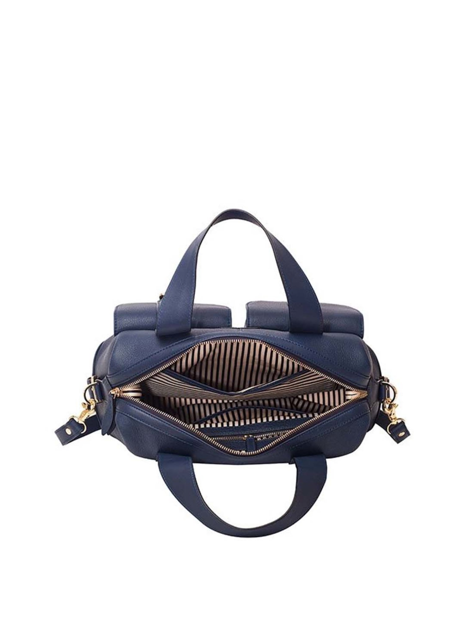 Tohl Pepys Navy Solid Leather Handbag