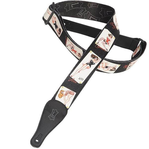 Levy's MPS2-072  2" Polyester Sonic Art Guitar/Bass Strap - Pin Up Girl