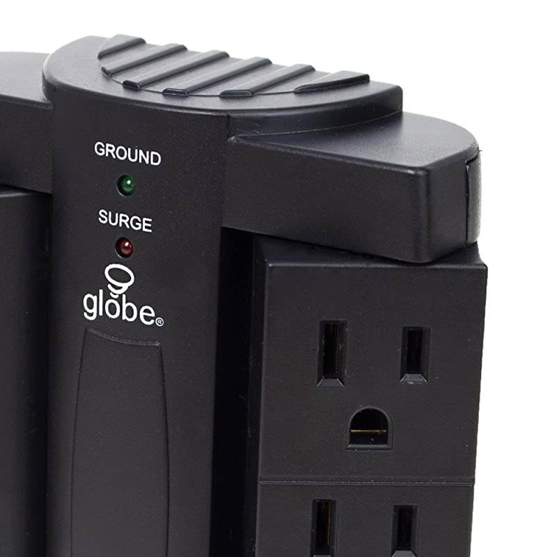 7792001 Wall Tap, 6 Outlet, Black