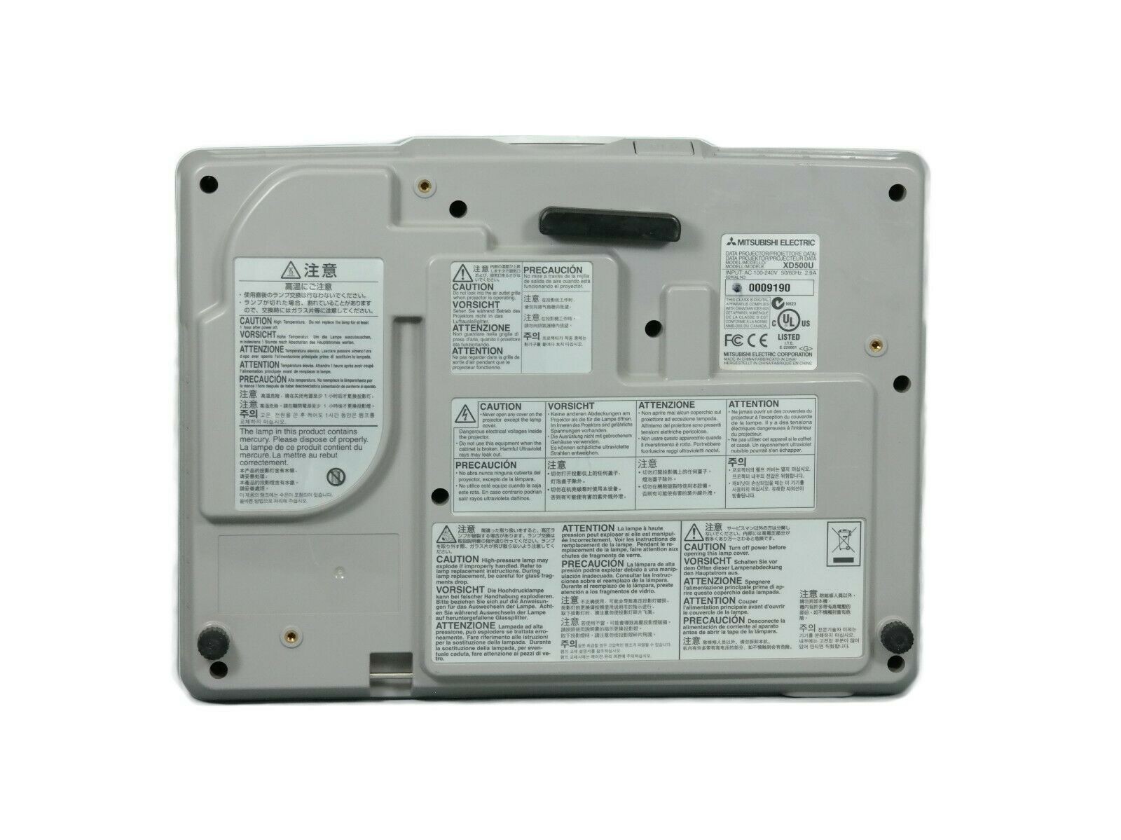 Mitsubishi XD500U DLP Projector 2200 ANSI Lumens HD HDMI-adapter 1080i  1024 x 768 Home Theater with Accessories bundle