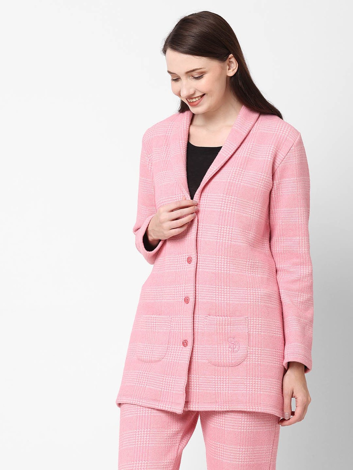 Sweet Dreams Coral Pink Striped Cardigan