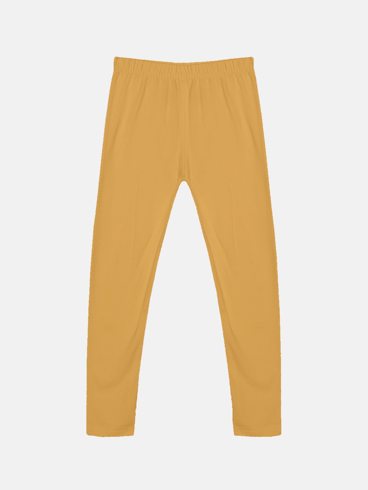 Kiddopanti Girls Black & Mustard Solid Leggings (Pack Of 2)