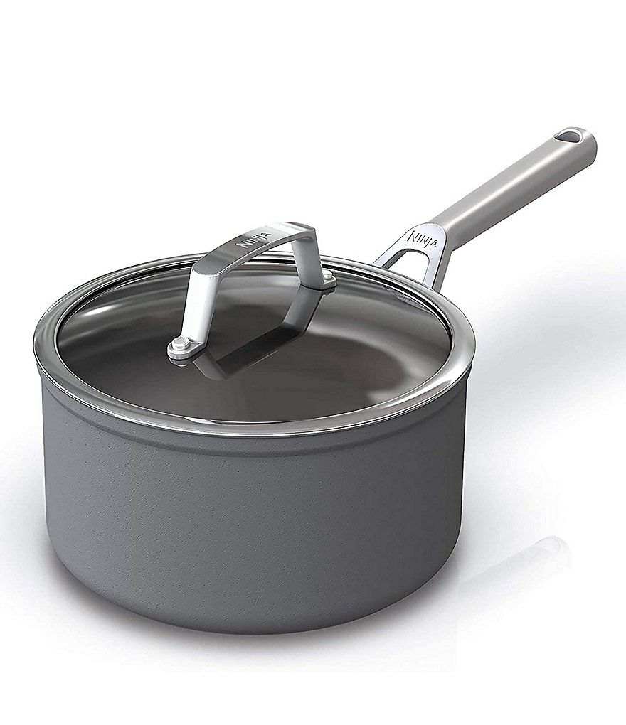 Ninja Foodi&trade; NeverStick&trade; Premium Hard-Anodized 3.5-Quart Saucepan with Glass Lid