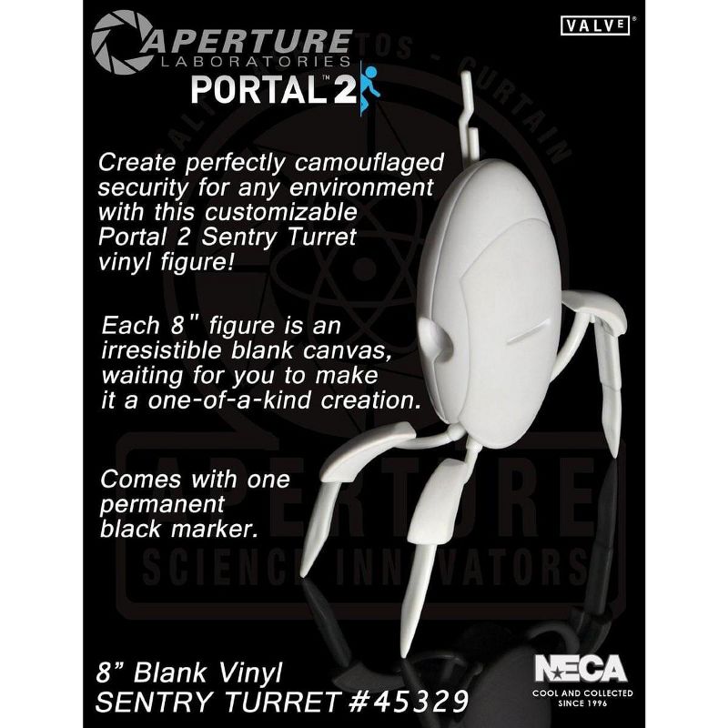 Neca Portal 2 8" Vinyl Figure DIY Sentry Turret