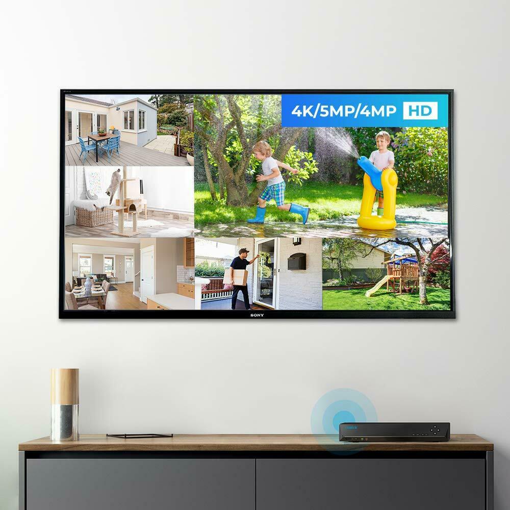 Reolink 16 Channel 4K PoE NVR Support 4K/8MP 5MP 4MP PoE/WiFi Cameras with 3TB HDD Network Video Recorder RLN16-410