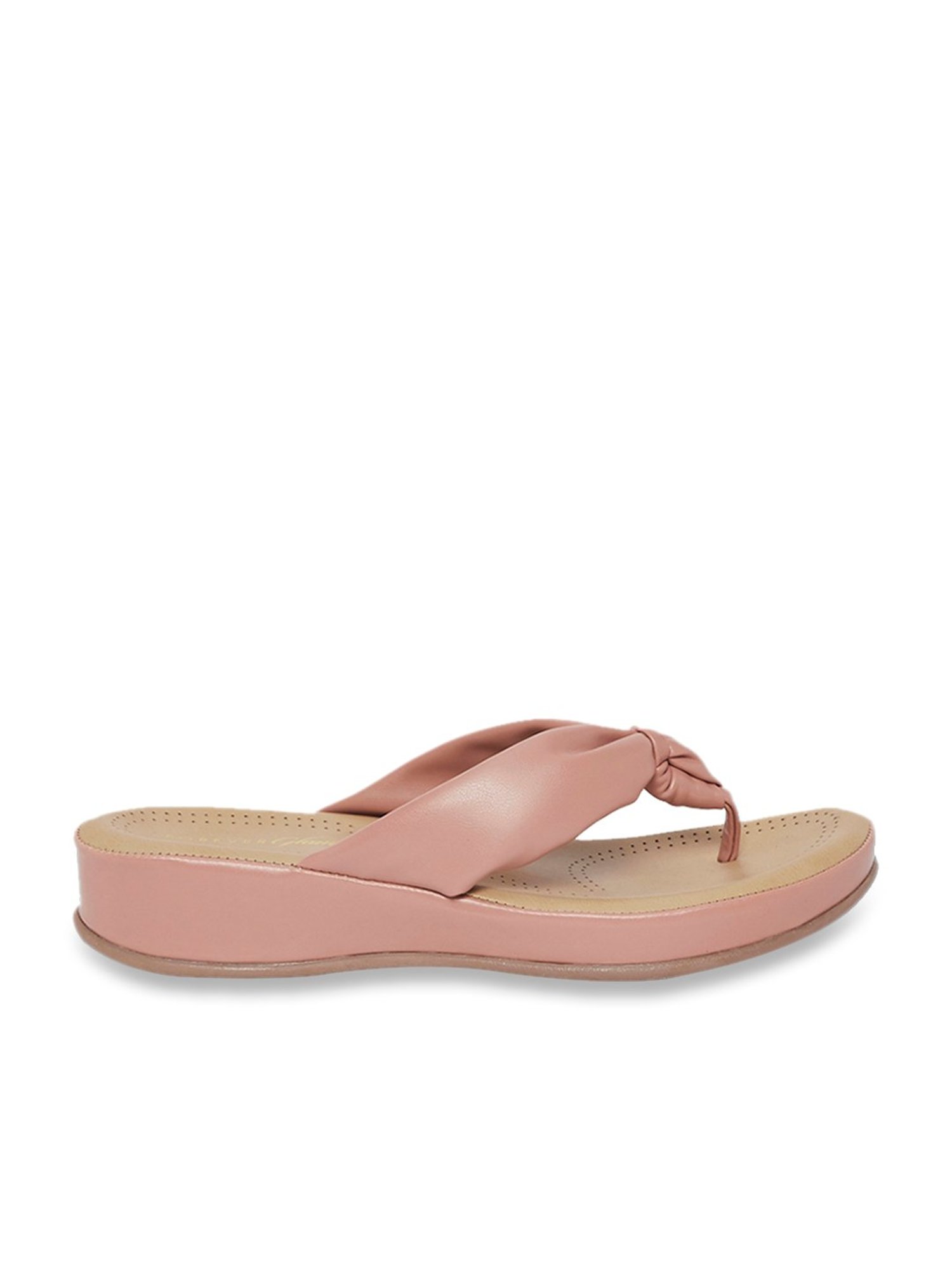 Forever Glam by Pantaloons Women's Blush Thong Wedges