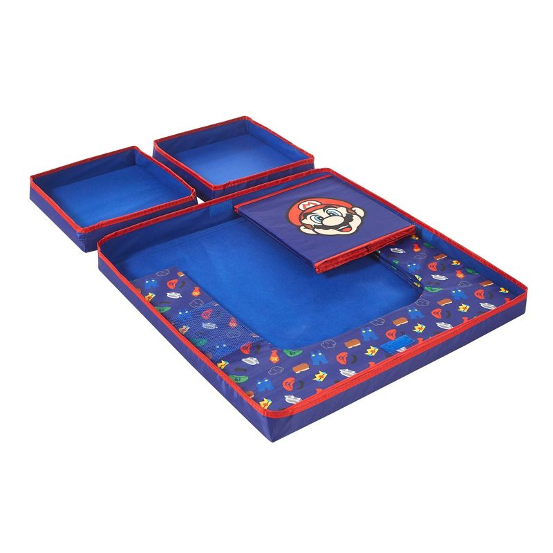 3pc Super Mario Brothers Collapsible Set with Storage Table and 2 Ottomans