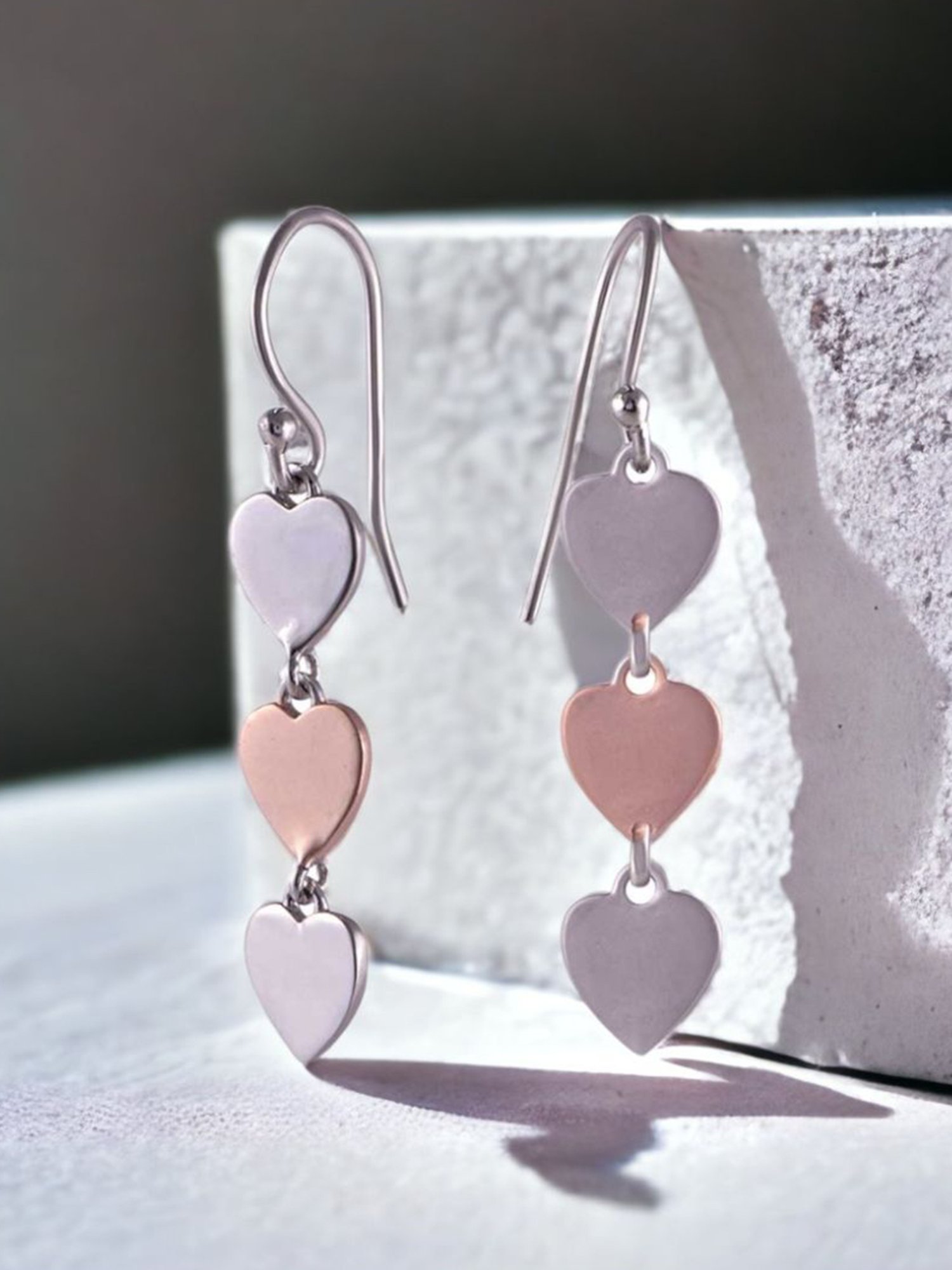 Rihi by P.C. Chandra Jewellers 925 Silver Heart Necklace with Earring Set for Women & Girls