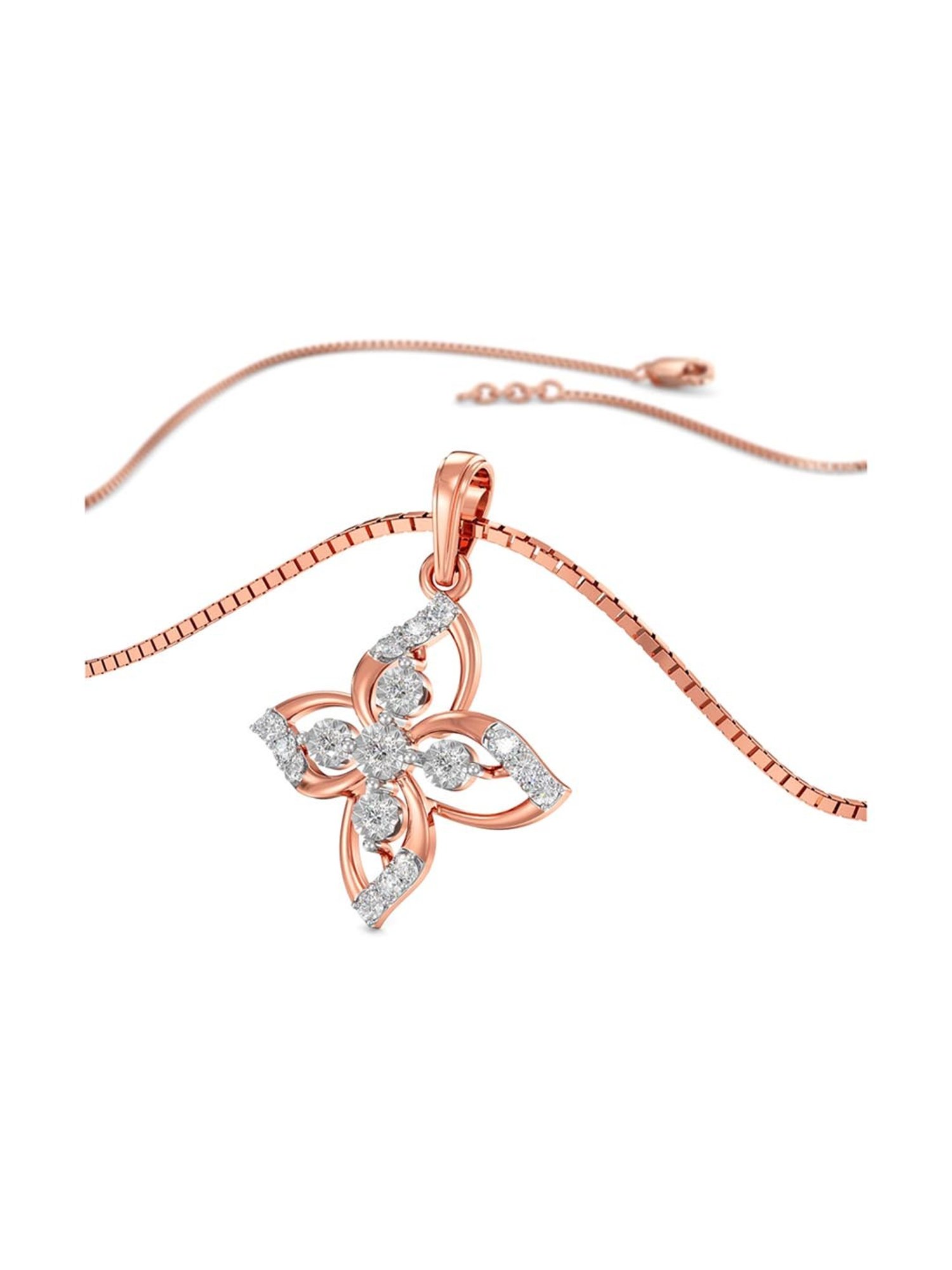 Joyalukkas 18k Gold & Diamond Pendant with Chain for Women