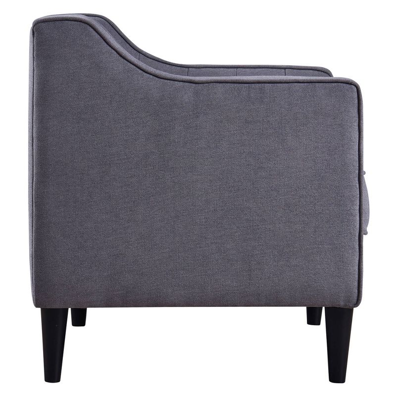 Chester Armchair with Solid Wood Leg Gray - Versanora