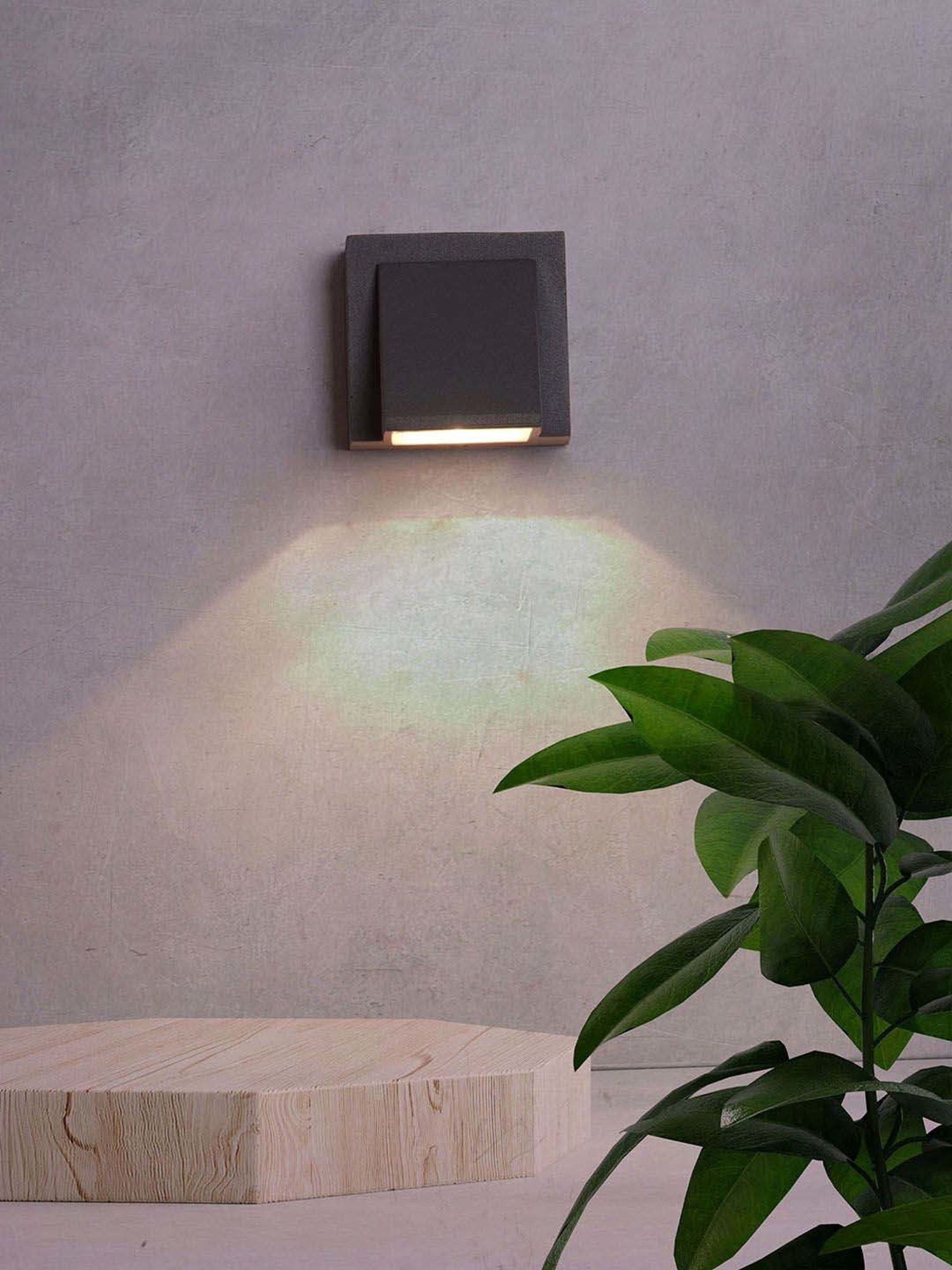 FOS LIGHTING Grey Aluminium Led Light Outdoor Wall Light