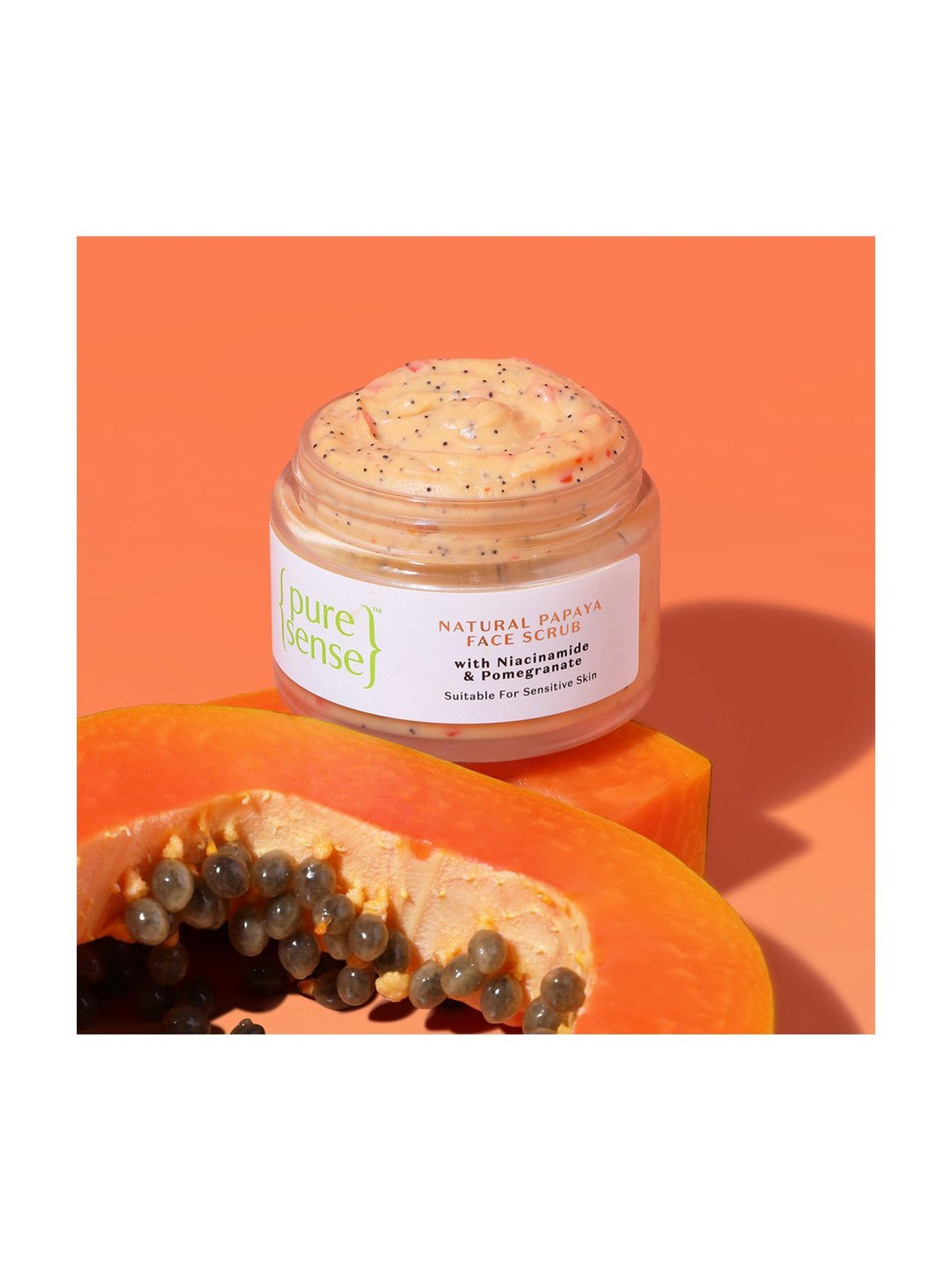Pure Sense Natural Papaya Face Scrub - 50 gm