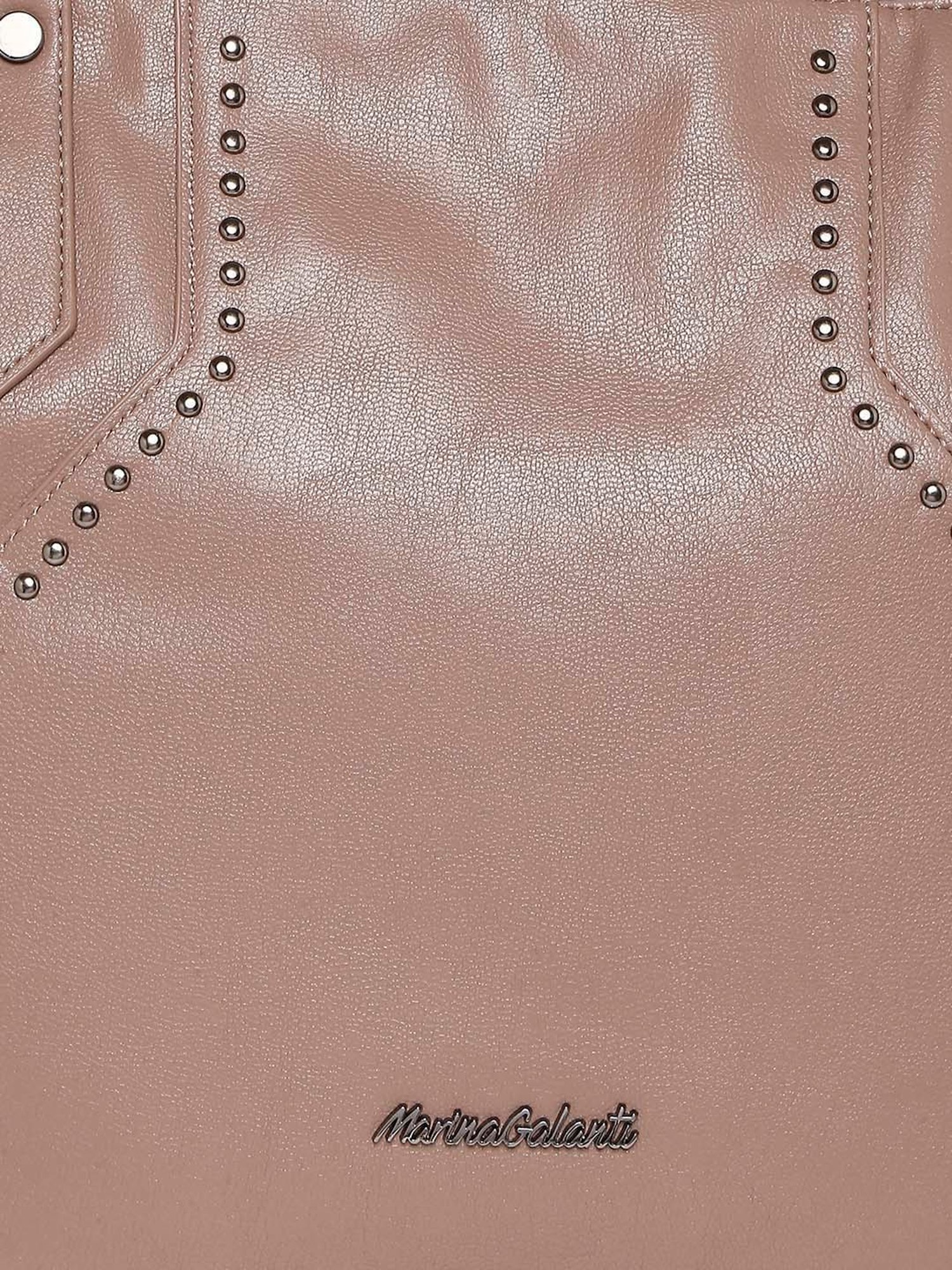 Marina Galanti Pink Rivets Medium Tote Handbag