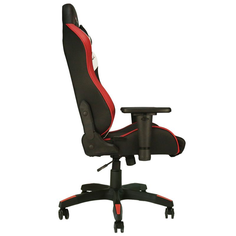 E-Win Calling Series Ergonomic Computer Gaming Home Office PU Leather Tall Back Chair with Pillows, Black and Red