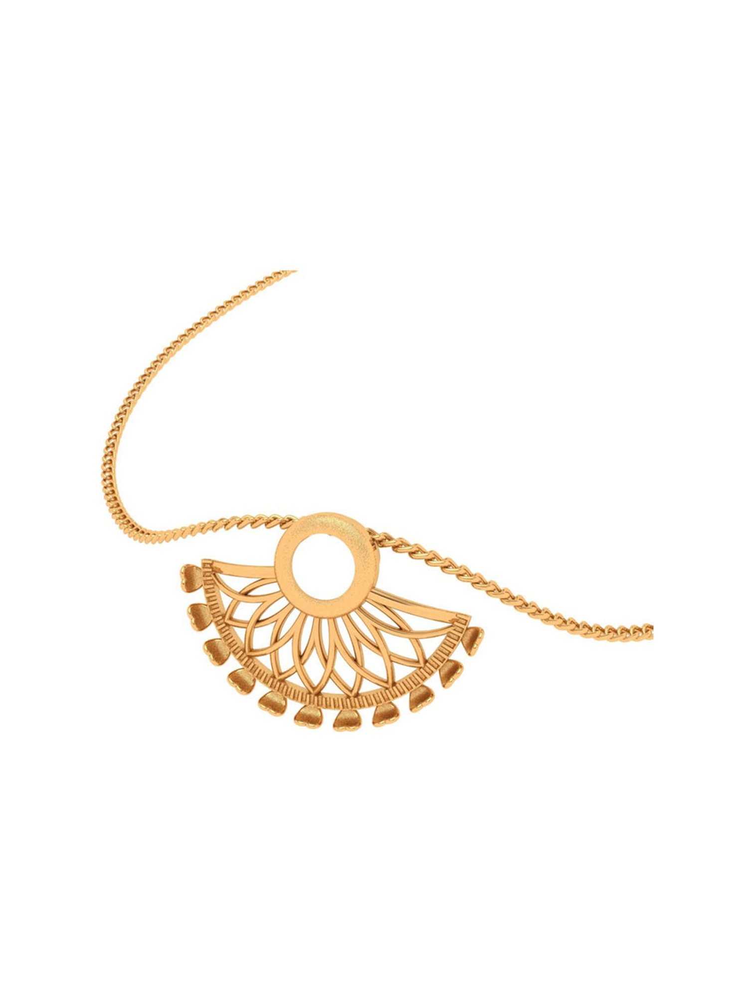 P.C. Chandra Jewellers 14k Yellow Gold Unique Designer Exclusive Pendant