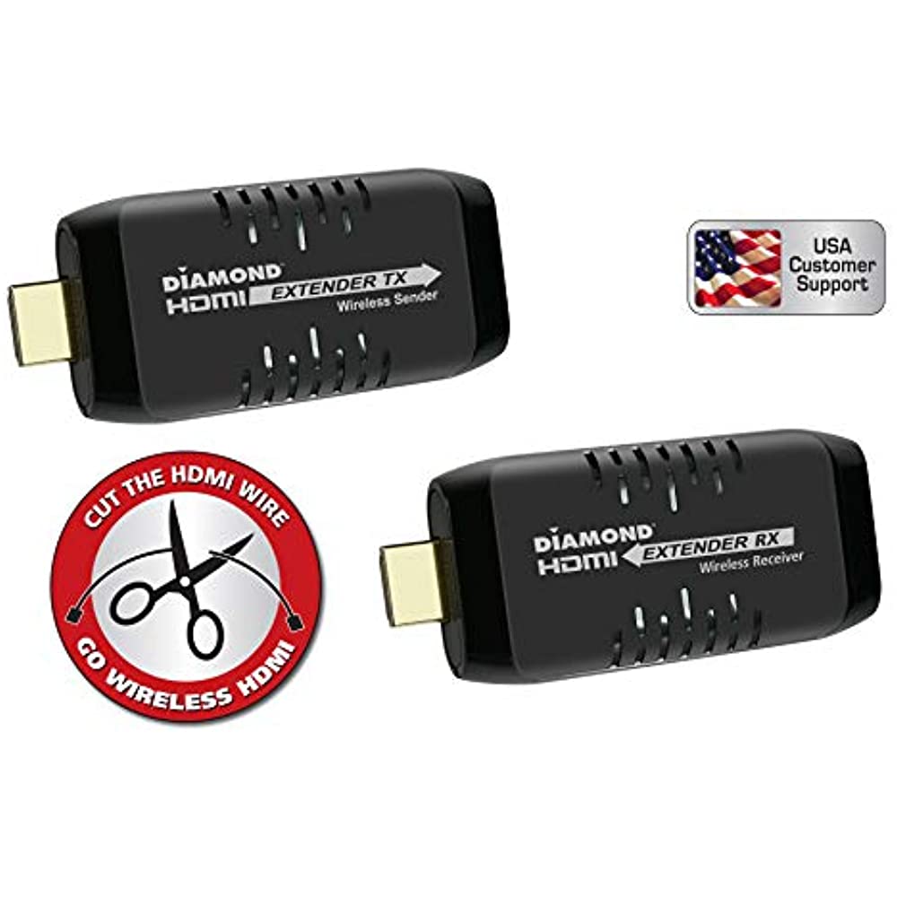 Diamond Wireless HDMI USB Powered Extender Kit, TV Transmitter & Receiver for HD 1080p, Stream Video Content from: Laptops, PC, Cable Box, Satellite Box, Blu-ray, DVD, PS3, PS4, Xbox 360, Xbox One