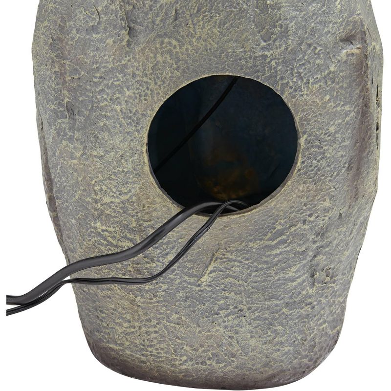 Chatsworth Two Tier Solar On Demand Fountain with Weathered Stone - Smart Solar