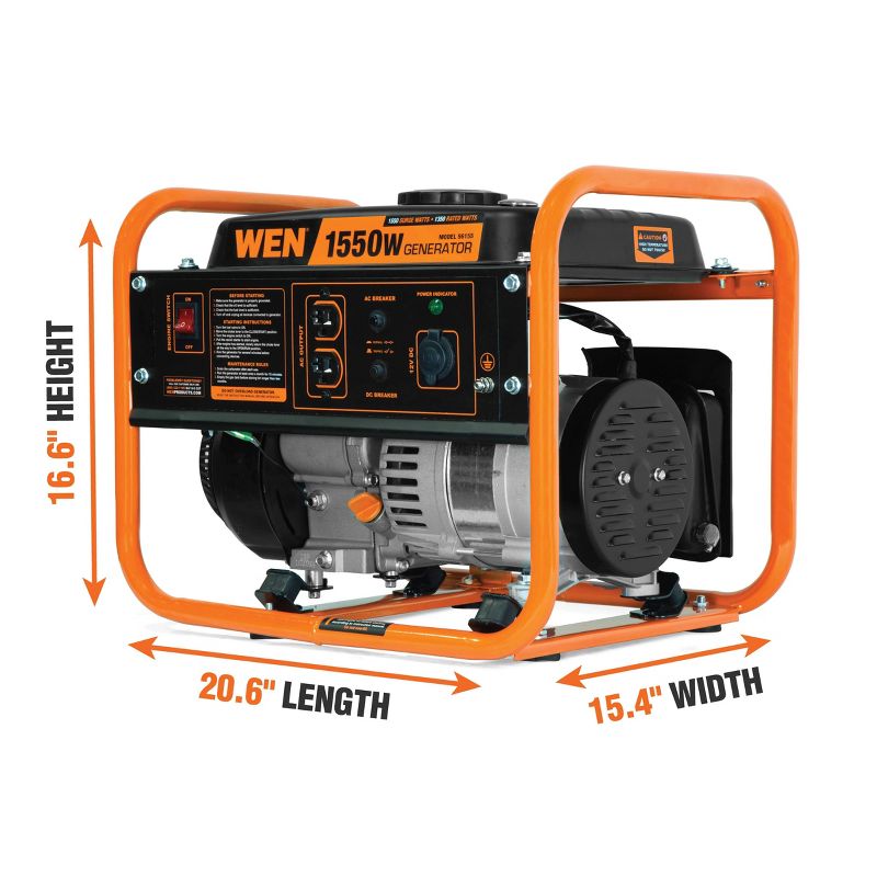 WEN 56155 4-Stroke 98cc 1550W Portable Power Generator