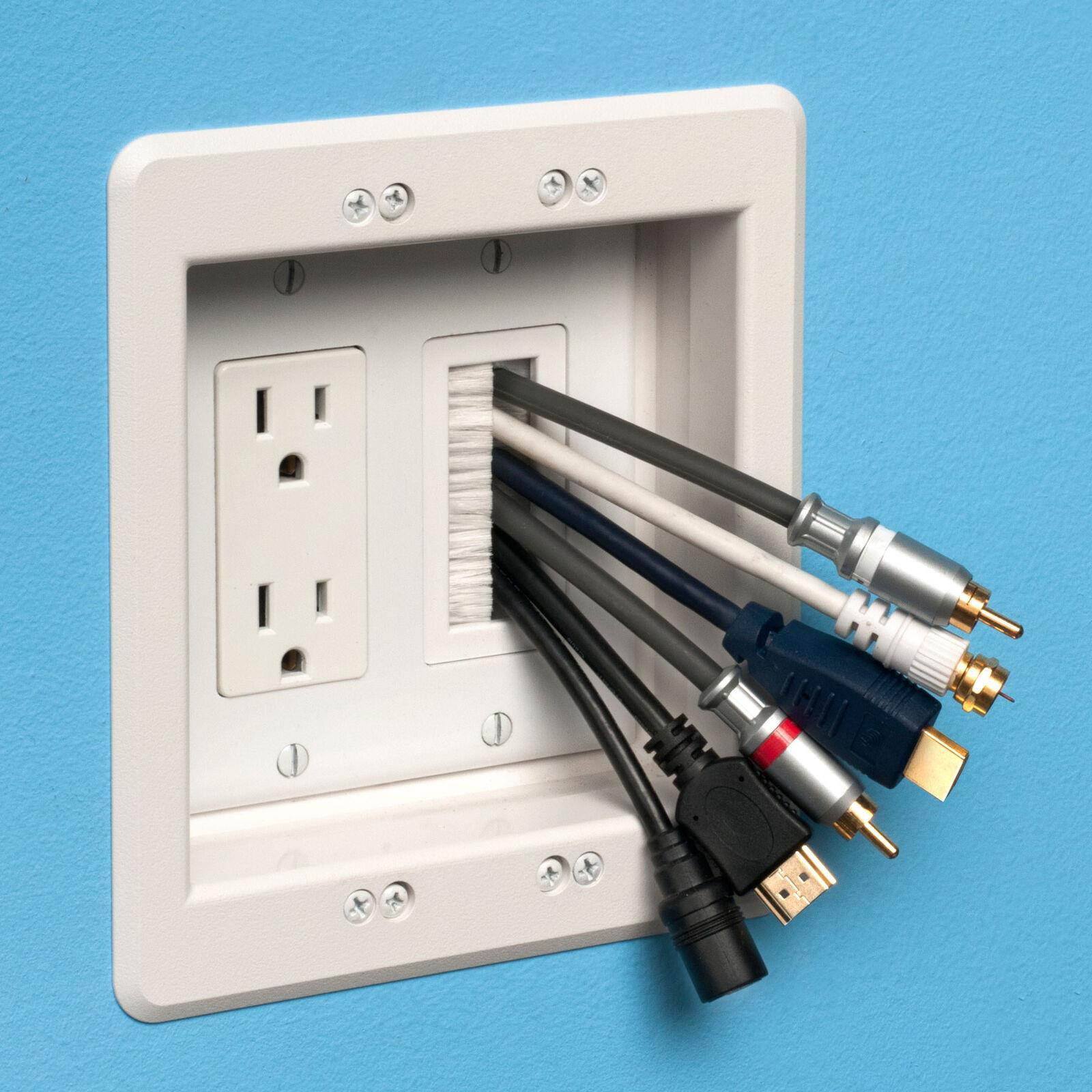 Arlington CED135 Decora-Type Cable Entry Device w/ Brush-style Opening