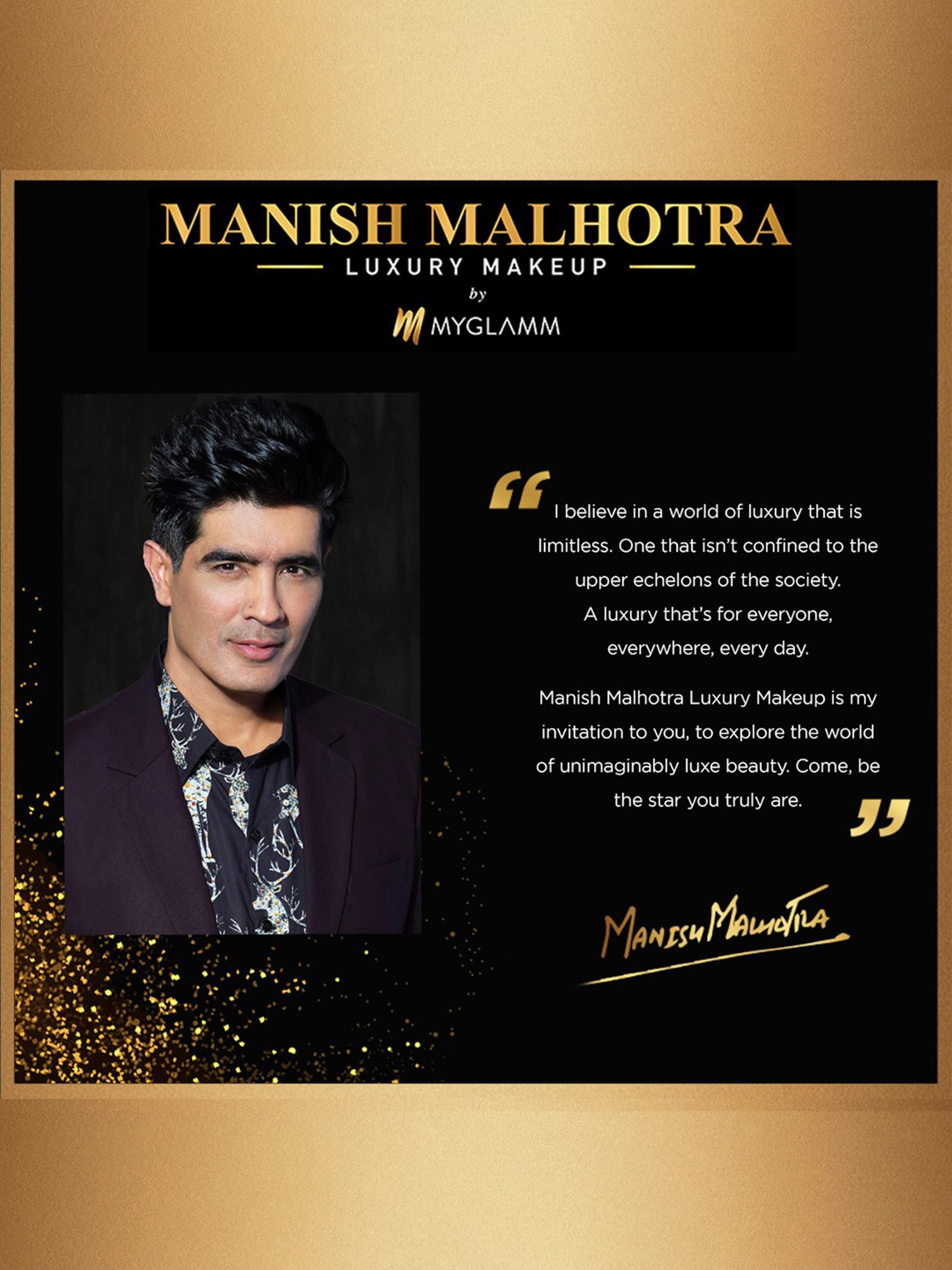 MyGlamm Manish Malhotra Powder Matte Lipstick Bohemian Queen - 4 gm