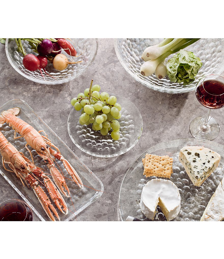 Orrefors Pearl Round Crystal Platter