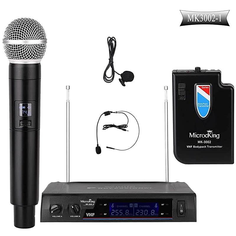 Wireless Microphone System Dynamic Handheld MicrophonesIdeal for Karaoke Party DJ Church Wedding IndoorOutdoor Activities