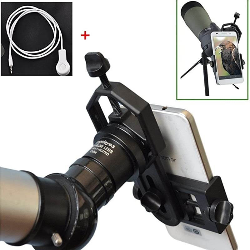 Universal Cell Phone Adapter Mount Compatible with Binocular Monocular Spotting Scope Telescope and Microscope for Phone Sony Samsung Moto Etc