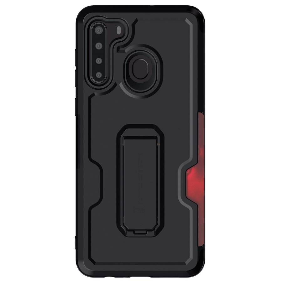 Ghostek Iron Armor Belt Clip Galaxy A11 Case with Holster, Card Holder and Stand Protective Full Body Cover with Heavy Duty Protection Slim Matte Design Galaxy A11 (6.4") (Matte Black)
