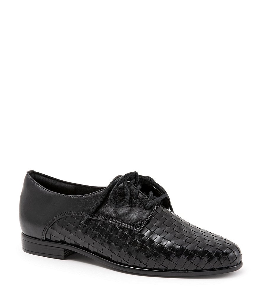 Trotters Lizzie Woven Leather Oxfords