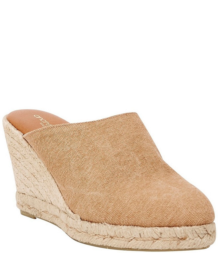 Andre Assous Rosette Canvas Espadrille Mules