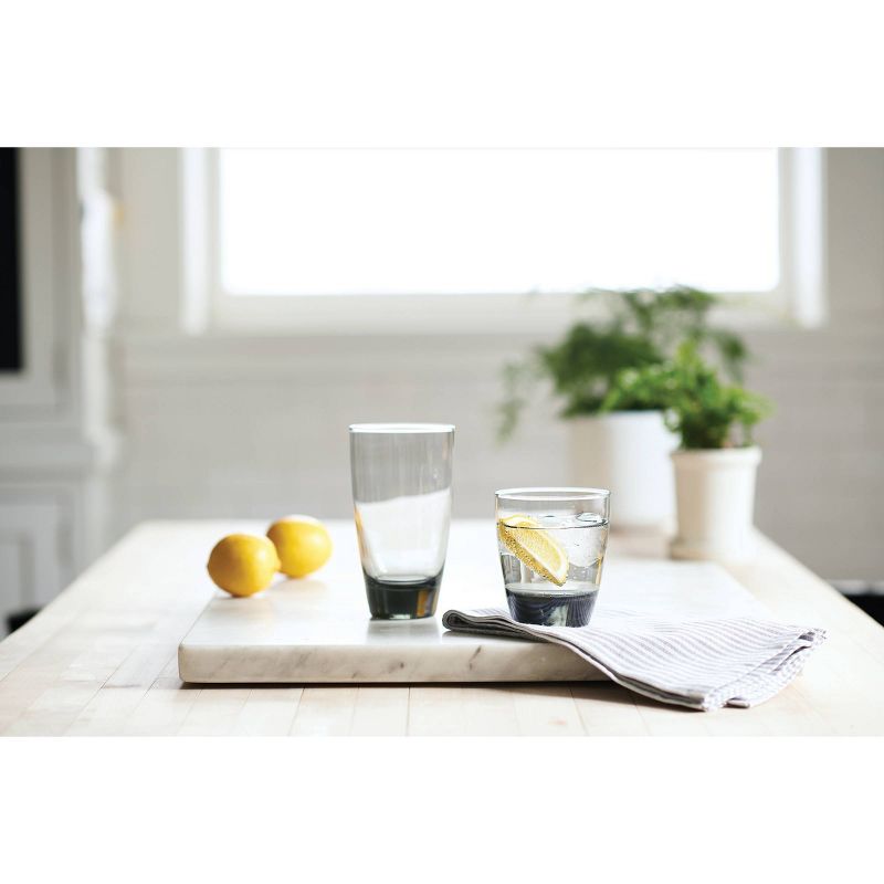 12pc Glass Sherbrook Assorted Tumblers Smoke - Threshold™