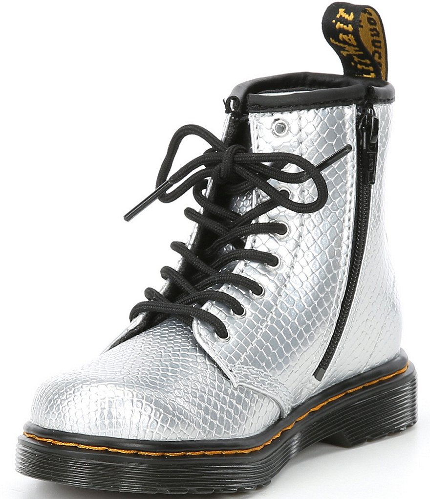 Dr. Martens Girls' 1460 Reptile Embossed Boots (Toddler)