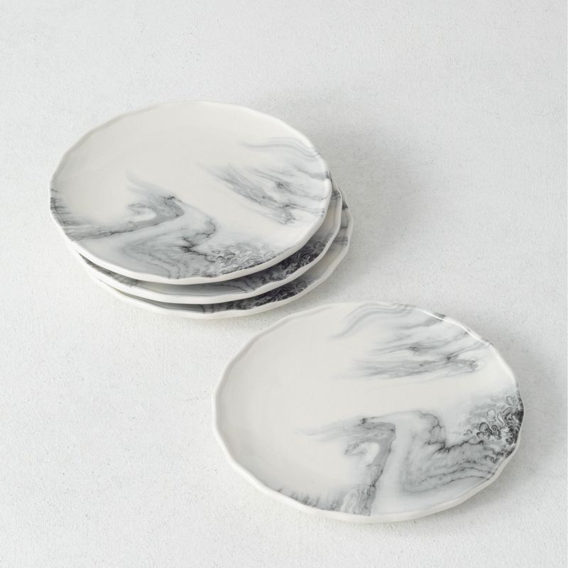 Blue Rose Polish Pottery Garland of Blue Dessert Plate