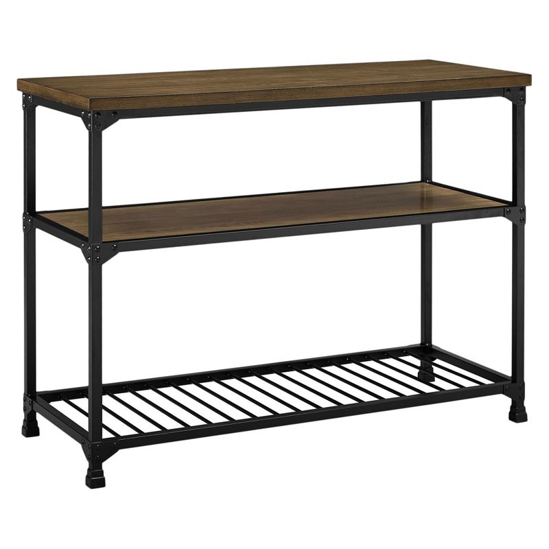 Glenda Multifunction Island Rustic Antique Oak/Black - Dorel Living