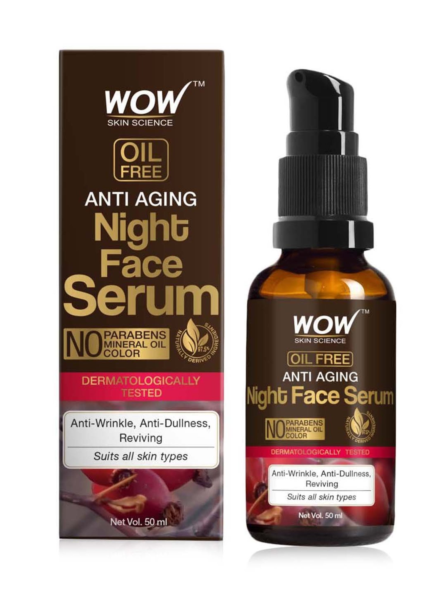 WOW Skin Science Anti Aging Night Face Serum - 50 ml