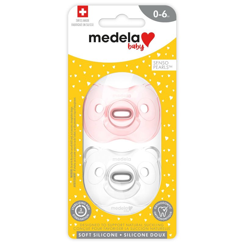 Medela Baby Soft Silicone Pacifier - Pink 0-6 Months 2pk