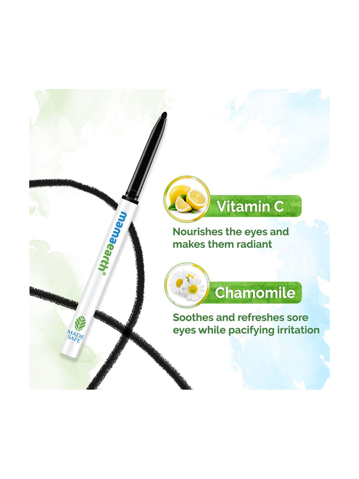 Mamaearth Charcoal Black Long Stay Kajal Black - 0.35 gm