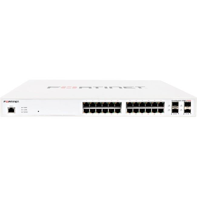 Fortinet FortiSwitch 124E-FPOE 24 Port Layer 2 Gigabit Ethernet Switch - FS-124E-FPOE