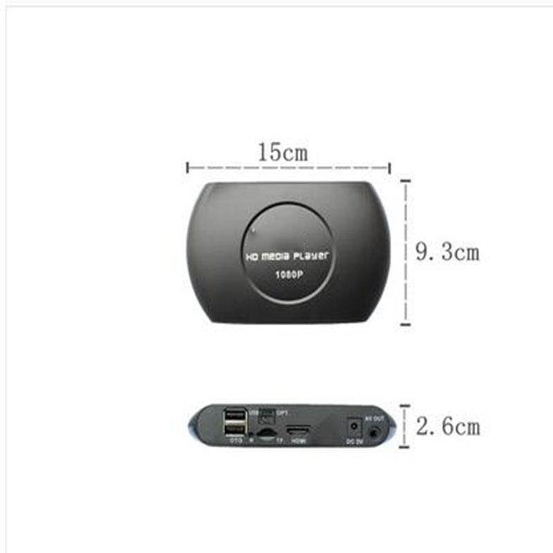 H.265/HEVC HD 1080P HD Media Player Advertising Autoplay Loop-Play Box, EU Plug(Black)