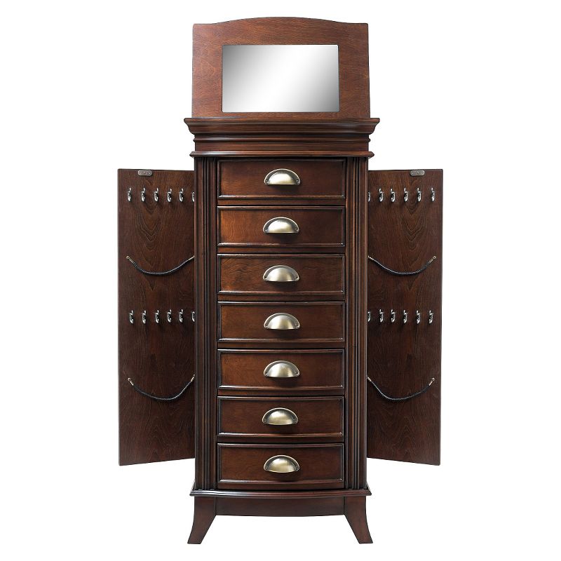 Hillary Jewelry Armoire Walnut - Hives & Honey