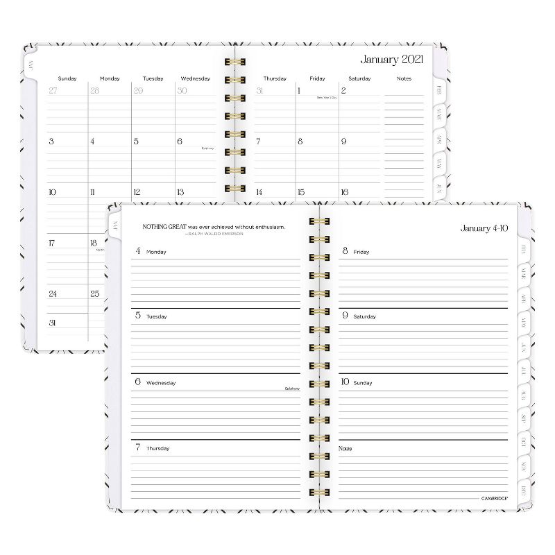 2021 Planner 5.875" x 8.5" Brooklyn Hardcover Lines - Cambridge