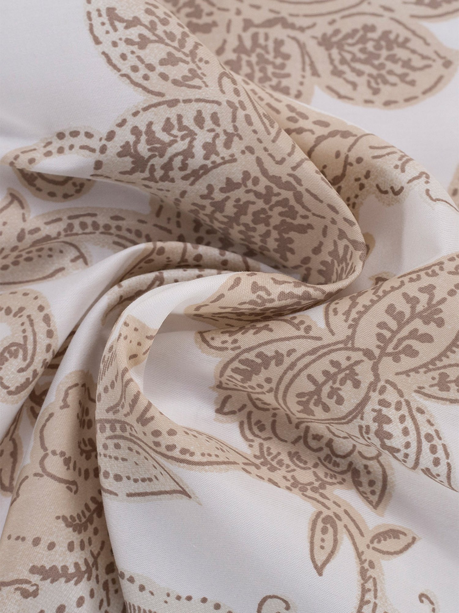 Maspar Beige 210 TC Cotton Single Bed Sheet with 1 Pillow Cover