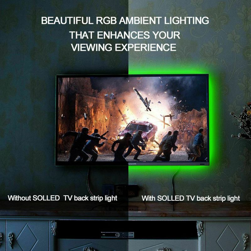 RGB LED Bias Lighting For TV LCD HDTV Monitors USB LED Strip Background Light