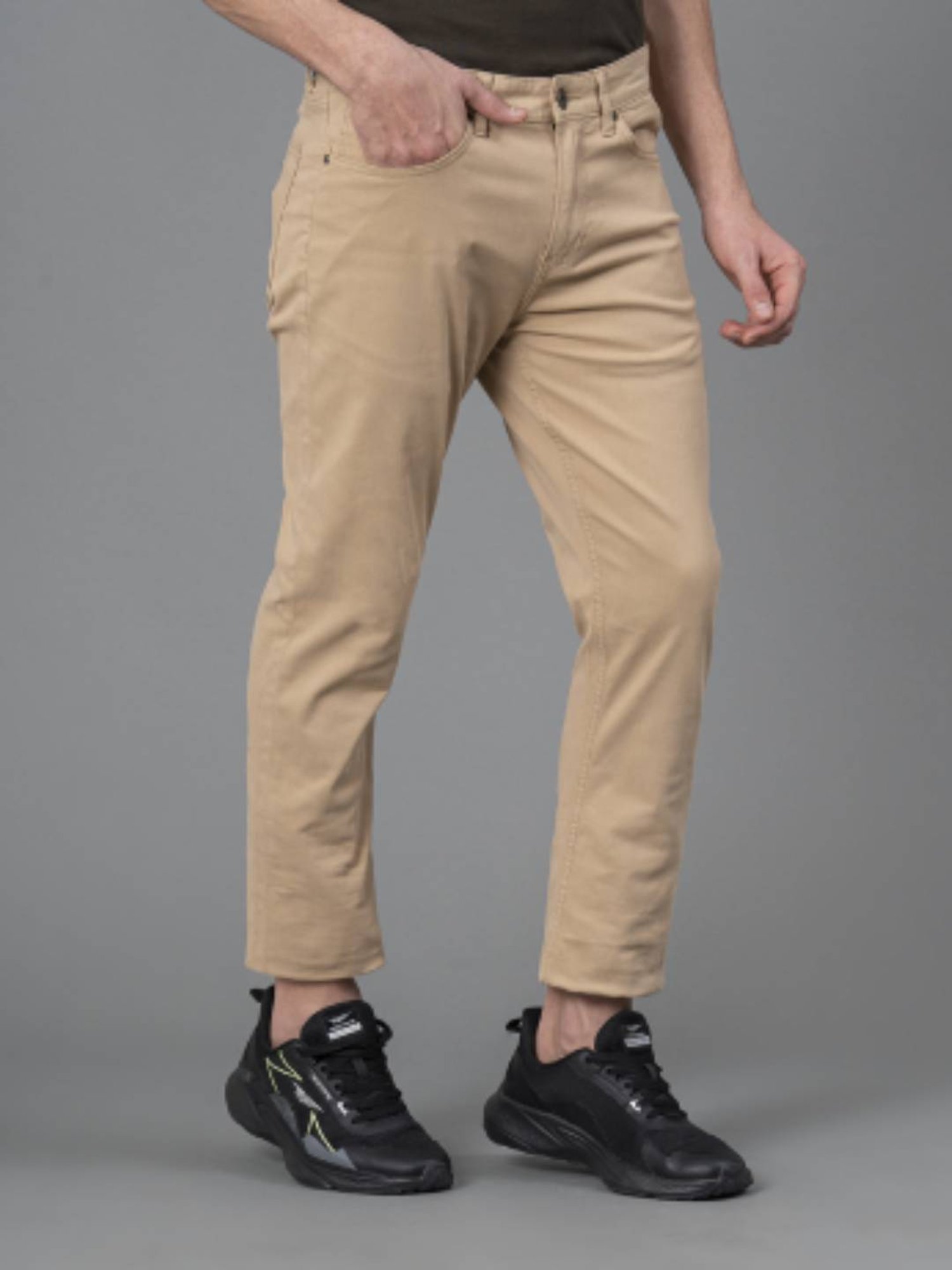 Red Tape Beige Skinny Fit Jeans