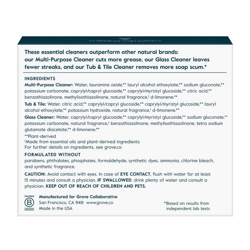 Grove Co. Essential Cleaners Concentrates - Citron & White Rose - 3pk