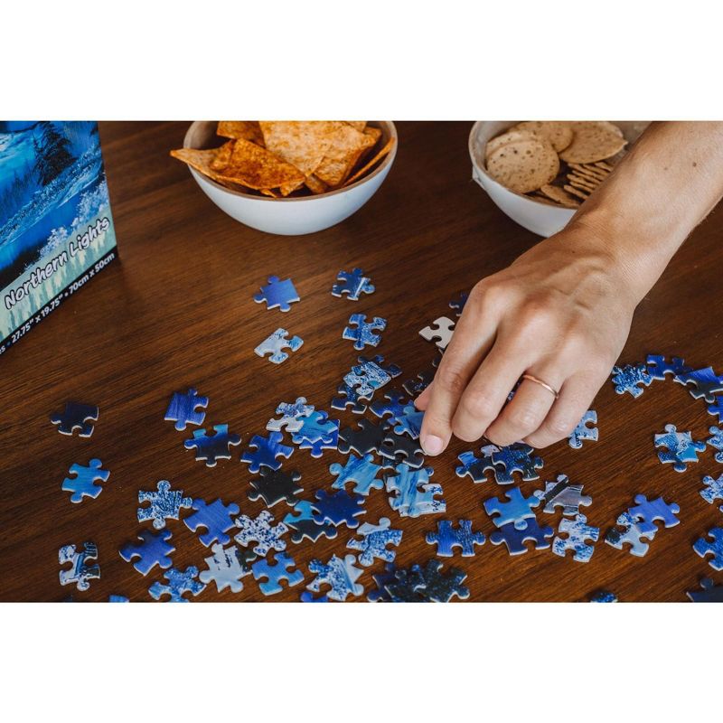 Toynk Bob Ross Northern Lights Aurora Borealis Puzzle | 1000 Piece Jigsaw Puzzle